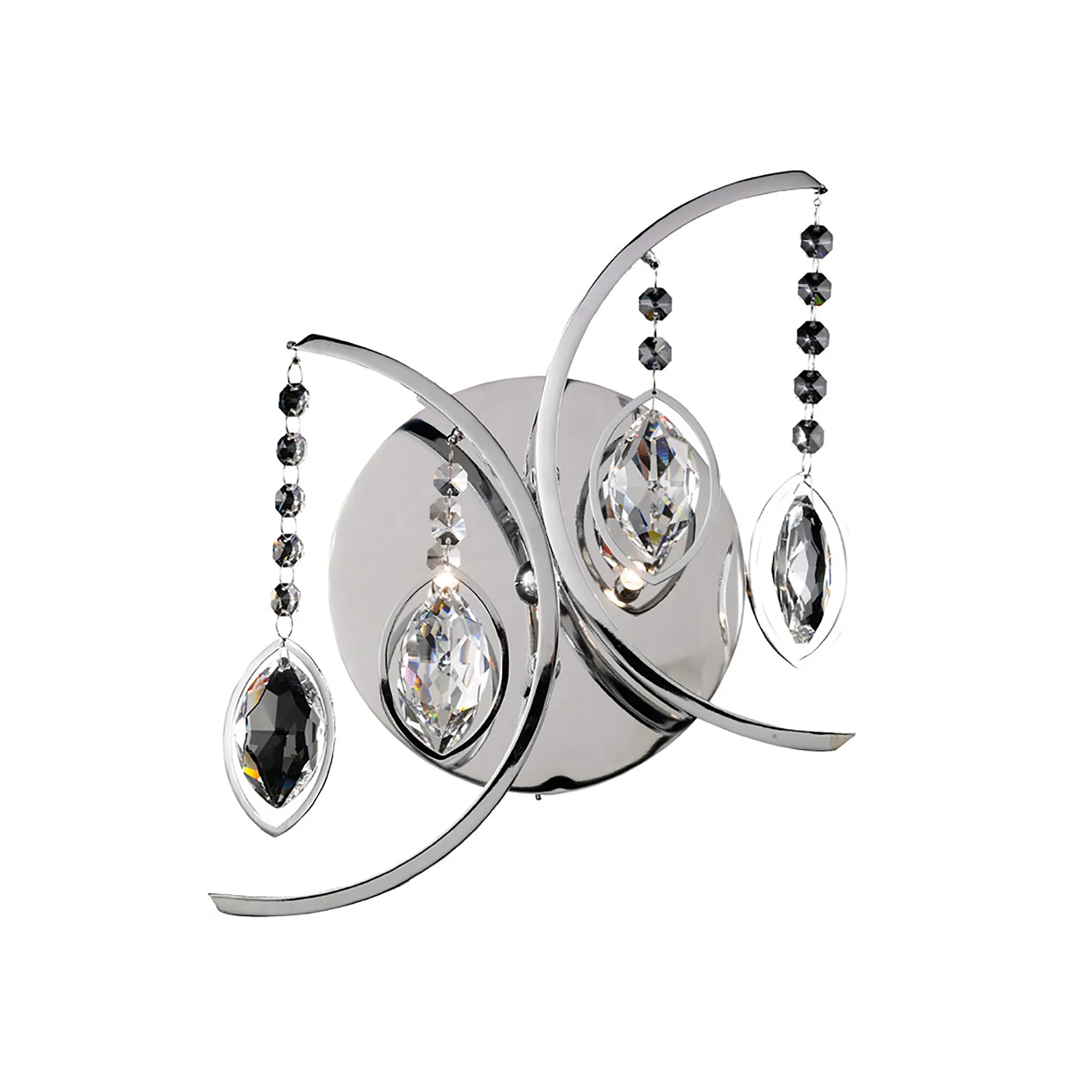 Mios Crystal Wall Lights Diyas Flush Crystal Wall Lights